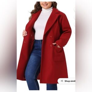 Women's dark orange Double-Breasted Coat Size 4x
